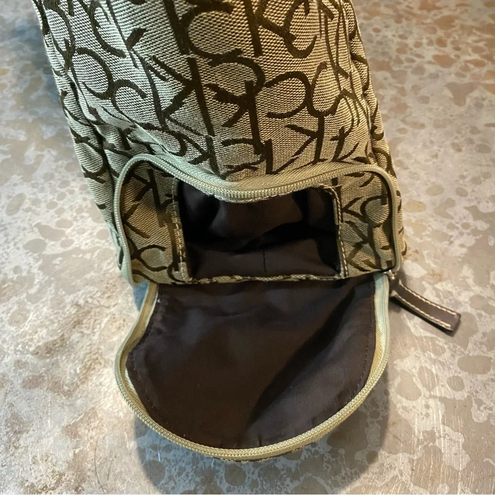 Calvin Klein Tote Bag Woman’s Purse multi Pockets Side pocket Shoulder Bag zip - Picture 6 of 16